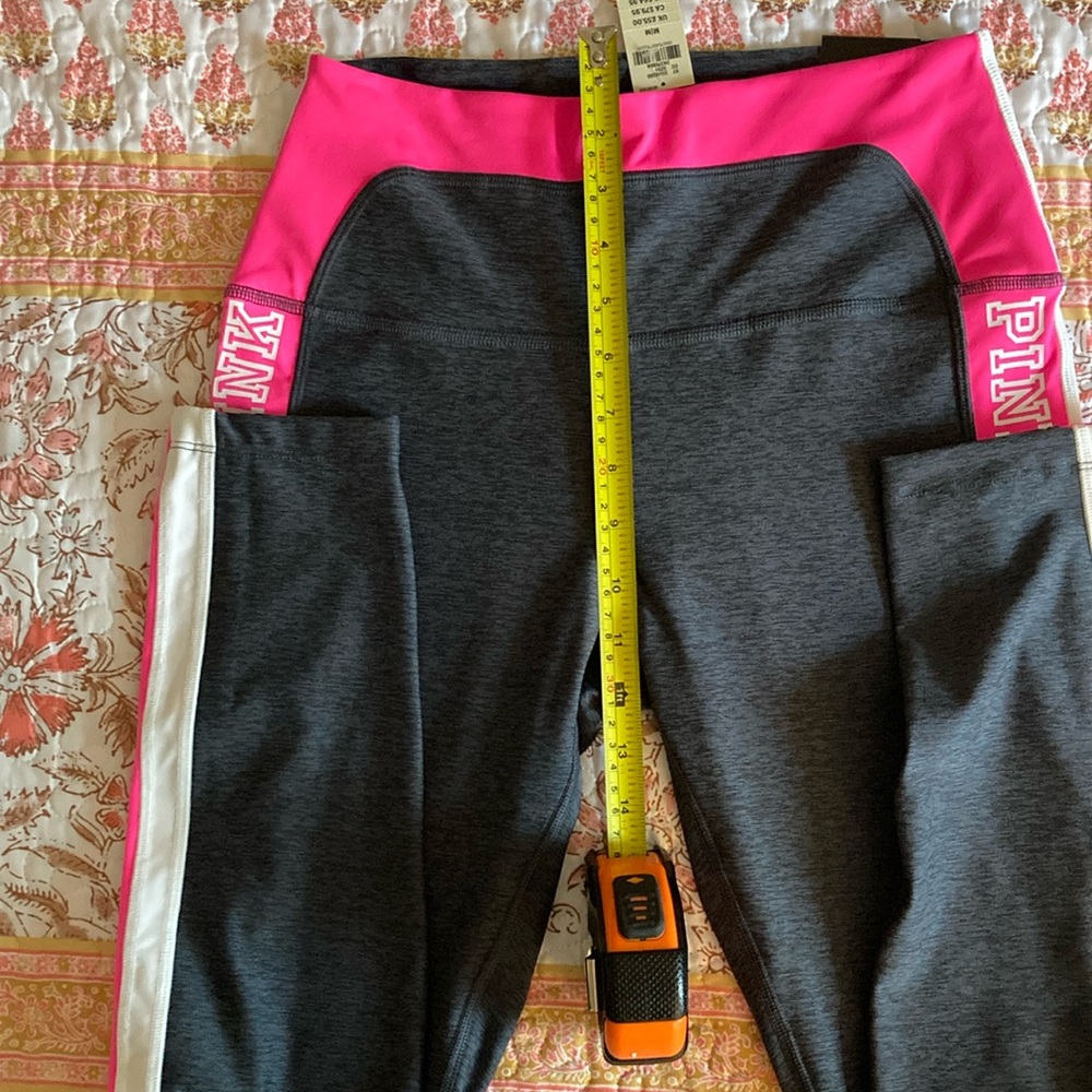 PINK ULTIMATE Victoria's Secret Pink and Gray Leggings Athletic Stretch